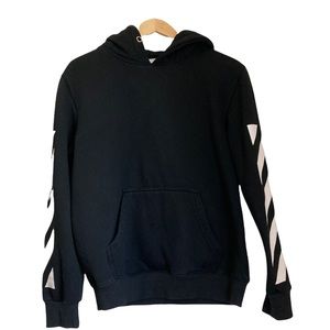AUTHENTIC Off-White Hoodie SIZE Large L Pre-owned Black White 2013